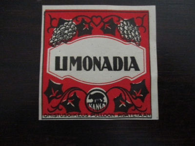 VANHA JUOMA ETIKETTI - LIMONADIA (K2-S1)