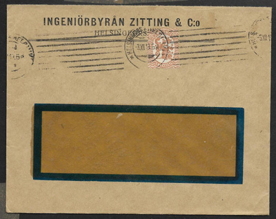 Postilähetys - Saarinen 0,50mk (LAPE 73) Helsinki 3.12.1919