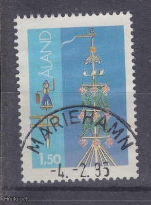 Åland 1985 Juhannussalko loistoleimaisena