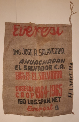 Kahvi, Cafe EL Salvador, 1964-65, + muu, 2 säkkiä.