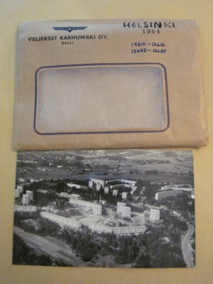 VANHA Postikortti Helsinki 1964 Karhumäki Alkup.Mallikappale
