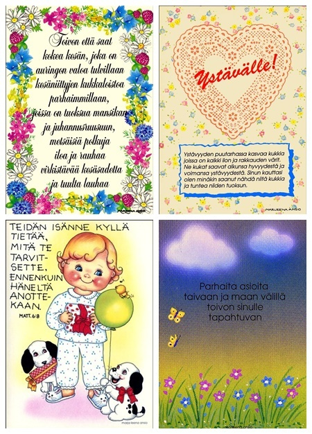 Marleena Ansio, 4 postikorttia, käyttämättömiä