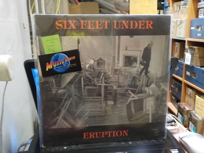 SIX FEET UNDER - ERUPTION LP ORIG SWEDEN -84 PRESS EX-/EX-