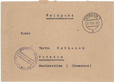 Saksa 1943 kenttäpostikirje