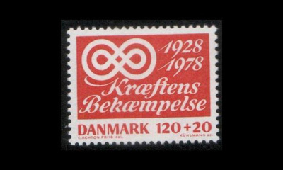 Tanska 672 ** Syöpäyhdistys 50v (1978)