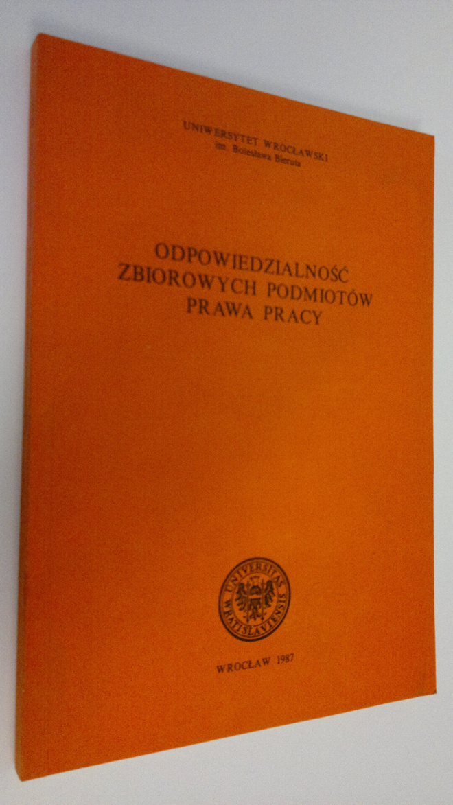 Boleslawa Bieruta : Odpowiedzialnosc zbiorowych podmiotow...