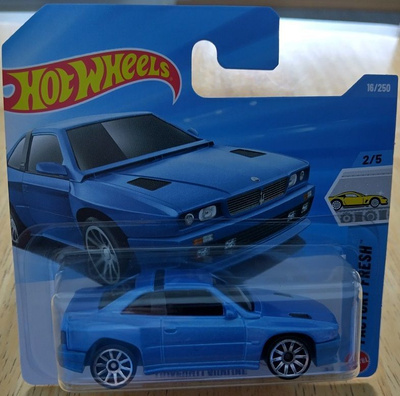 Maserati Shamal Hardtop 2 door Blue 1989-95 Hot Wheels 1:64