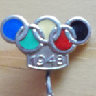 Lontoo olympialaiset 1948 värillinen pinssi - alkuperäinen - pikkukuva 1