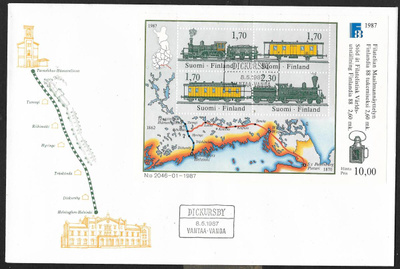 Finlandia 88 1987 FDC (LAPE 1014-1017 ; BL3) Vantaa