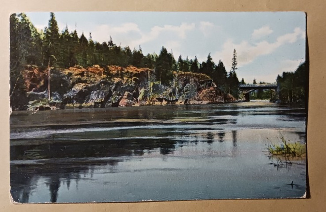 Suomussalmi, Jalon silta, vanha väripk, p. 1912