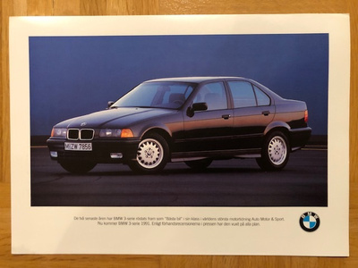 Esite BMW E36 3-sarja vuodelta 1991