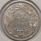 Switzerland. 1/2 franc 1994B. - pikkukuva 2