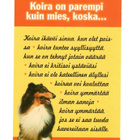 °°KOIRA ON PAREMPI KUIN MIES, KOSKA...°° -KORTTI /Pelargonia - pikkukuva 1