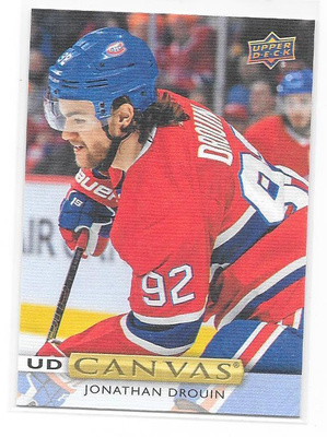 2019-20 UD Canvas #C21 Jonathan Drouin Montreal Canadiens