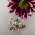 Ruotsalainen muhkea 925 hopeasormus kuvioinnilla. 18,5 mm - pikkukuva 1