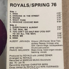 ROYALS: Spring 76 (kas.), 1976, mm. Dancing in the street - pikkukuva 2