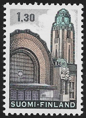 1971 Yleismerk Rautatieasema 1,30 mk xHa 3 ** LaPe 698 x
