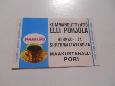 TT Etiketti Paulig Elli Pohjola Pori