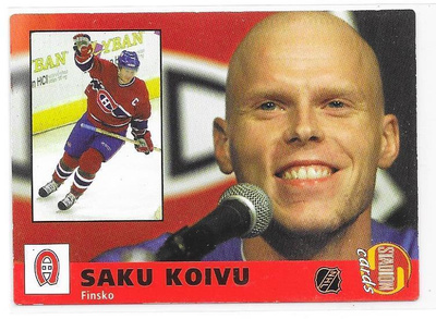 2001 Stadion Tsekkikortti #244 Saku Koivu Montreal Canadiens