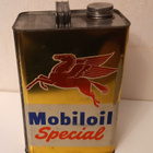 Vanha Mobiloil öljykanisteri - pikkukuva 3