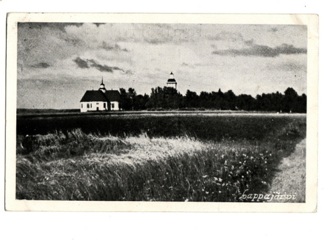 Lappajärvi - Kirkko pellon takana v1936.