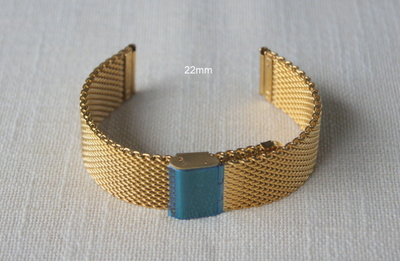 22mm Mesh teräsranneke - kullattu