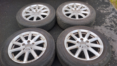 Audi A4 -13 alumiinivanteet 16", kesärenkaat 205/60r16