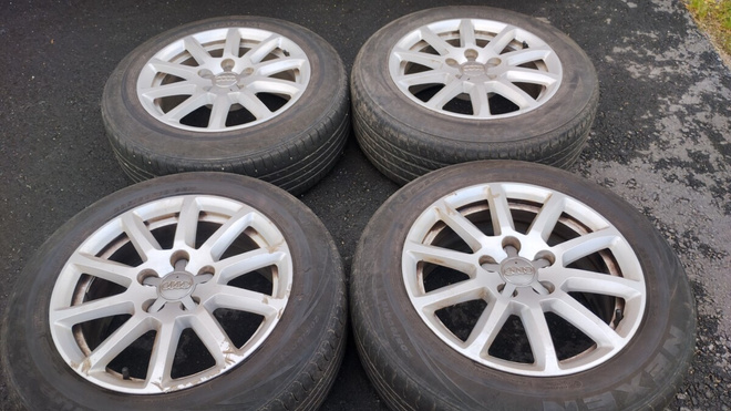 Audi A4 -13 alumiinivanteet 16", kesärenkaat 205/60r16