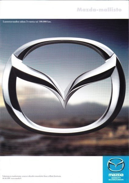 Mazda mallisto -esite, 1999