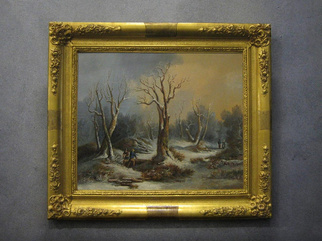 Öljymaalaus ”Talvimaisema”, 1800-luku