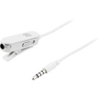Deltaco iPhone Headset Sovitin, mikrofoni, 3,5mm, 0.7m, valk - pikkukuva 1