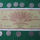 11 kpl 1 markka 1952-1962 koko sarja ja 1 mk seteli 1963 - pikkukuva 1