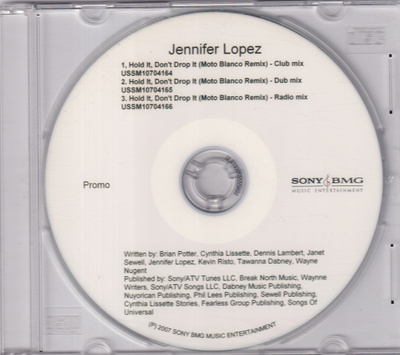 Jennifer Lopez - Hold It, Don't Drop It (CDr, Maxi, Promo)