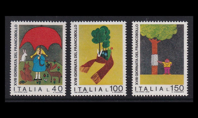 Italia 1546-8 ** Postimerkin päivä lasten piirustuksia (19