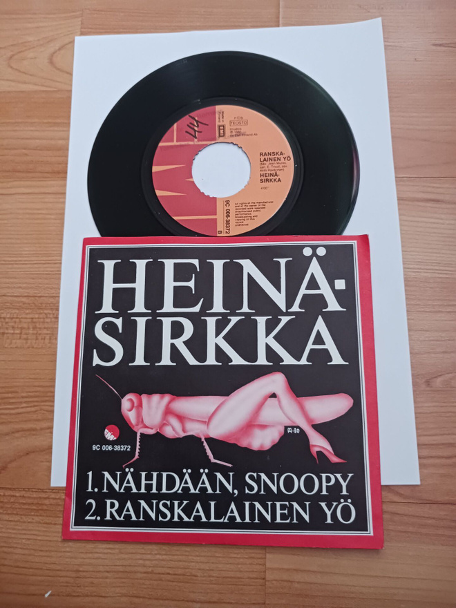 Heinäsirkka – Nähdään, Snoopy 7" ps orig 1980 mint