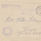 KENTTÄPOSTI TALVISOTA 1.3.40 KPKNO 9 PATTERIN PÄÄLIKKÖ LEIMA - pikkukuva 1