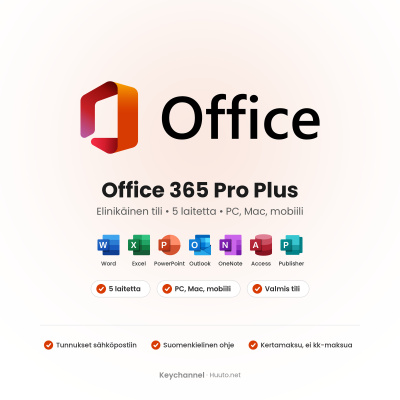 Office 365 Pro Plus elinikäinen, ei kuukausimaksua