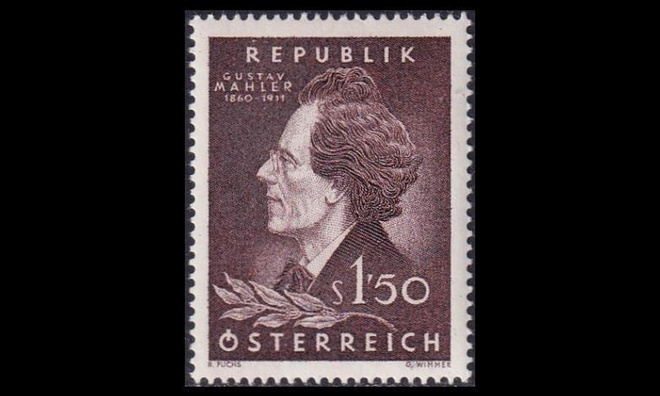 Itävalta 1078 ** Säveltäjä Gustav Mahler (1960)