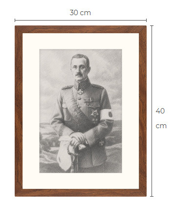 Uusi Mannerheim art print kehystetty 30 cm x 40 cm