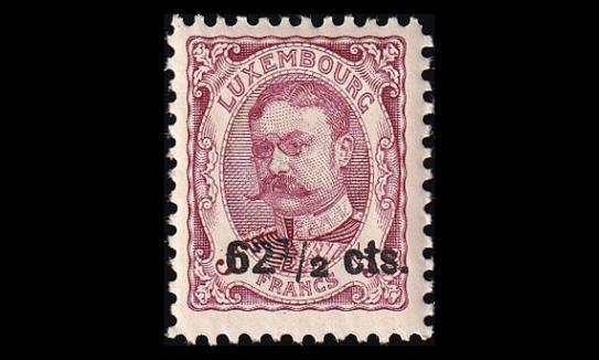 Luxemburg 91 * Wilhelm IV 62½ / 5 Fr (1912)