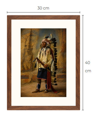 Uusi Intiaani art print kehystetty 30 cm x 40 cm
