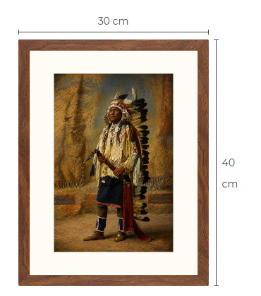 Uusi Intiaani art print kehystetty 30 cm x 40 cm