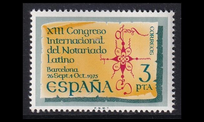 Espanja 2176 ** Notaarikongressi (1975)