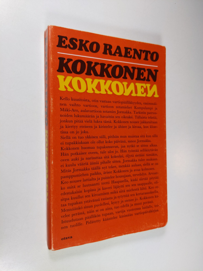 Esko Raento : Kokkonen : Romaani (lukematon)