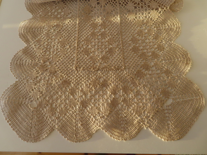 Nyplätty kaitaliina, 35 x 109