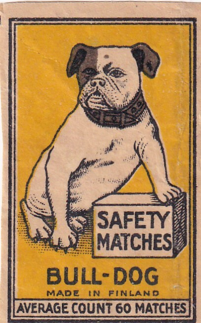 Bull-DOG, Safety Matches, Made in Finland  , s71