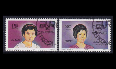 Turkki Kypros 428-9 o Europa kuuluisia naisia (1996)