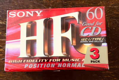 Äänikasetit uusi sinetöity Sony 60, 3 kpl.