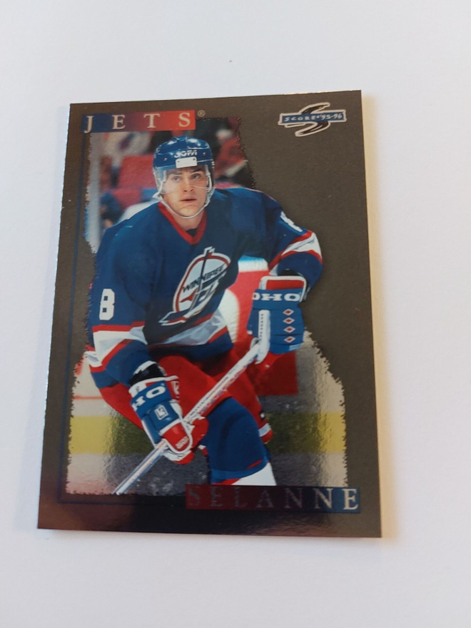 1995-96 Score Black Ice #7 Teemu Selänne