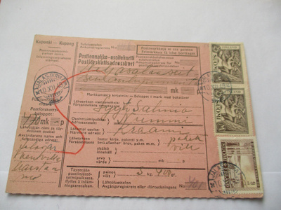 1949 Jalasjärvi postiennakko